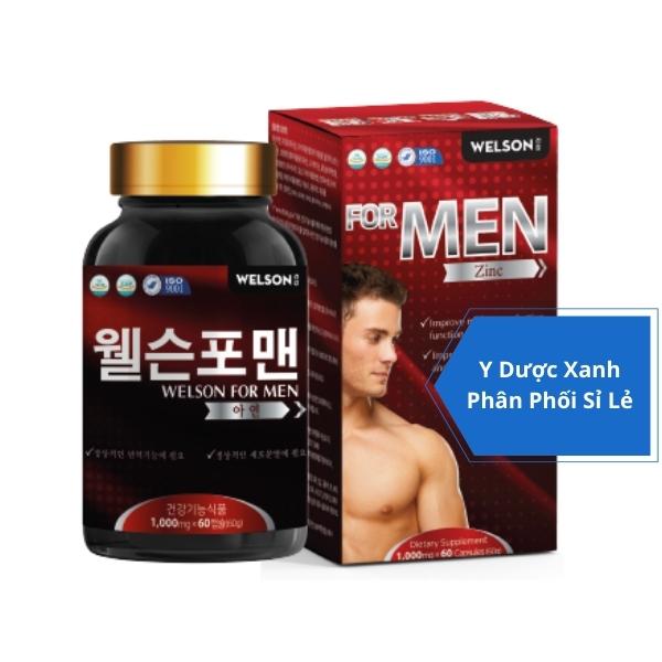 WELSON FOR MEN, 60 viên, Viên uống tăng cường sinh lý phái nam của Hàn Quốc
